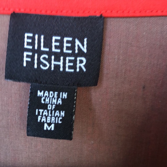 Eileen Fisher Red Trench Coat with Notched Lapels - Picture 2 of 12